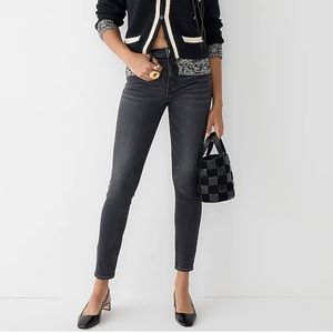 Jcrew 9” high rise toothpick Jean in charcoal wash size 28